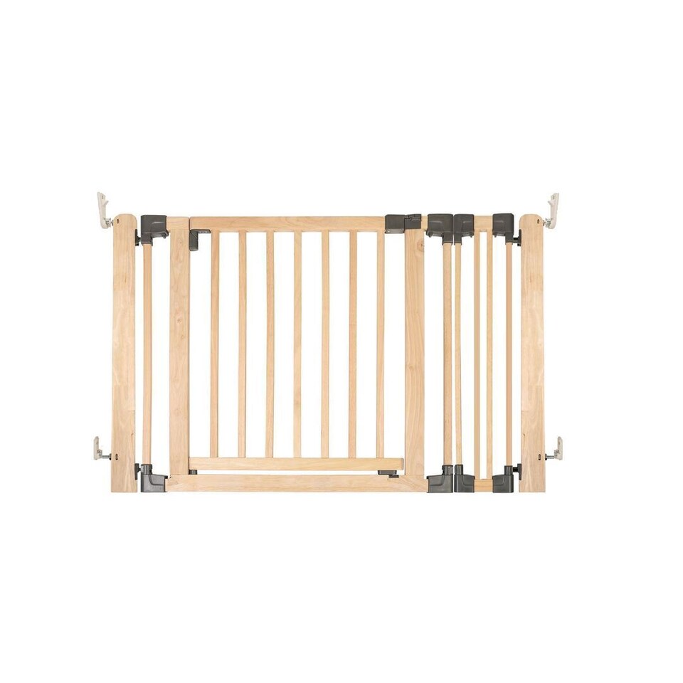 image 1 of Safetots Wooden Multi Panel Room Divider, up to 116cm, Natural Wood, 76cm Tall, Flexible Room Divider for Baby and Toddler | Cream | Natural