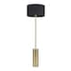 image 3 of ValueLights Lexy Antique Brass Dimmable Floor Lamp Black Shade | Black