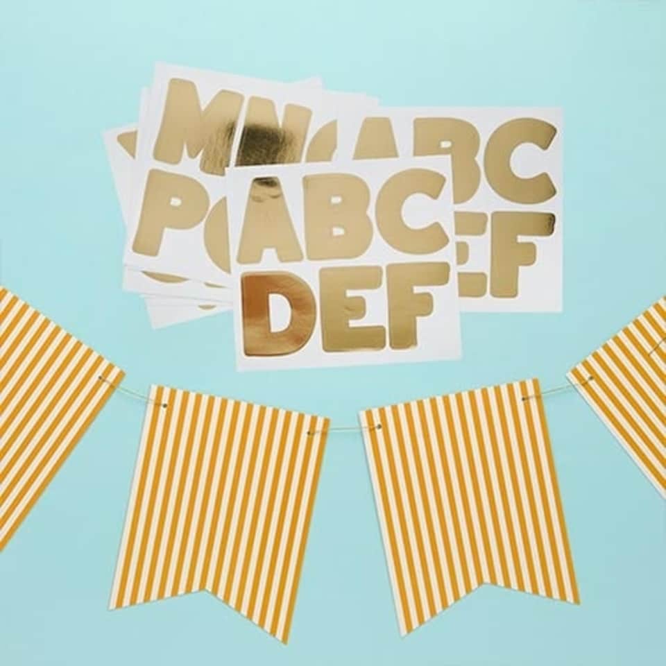 image 1 of Customisable Name Circus Card Banner 2m | Gold