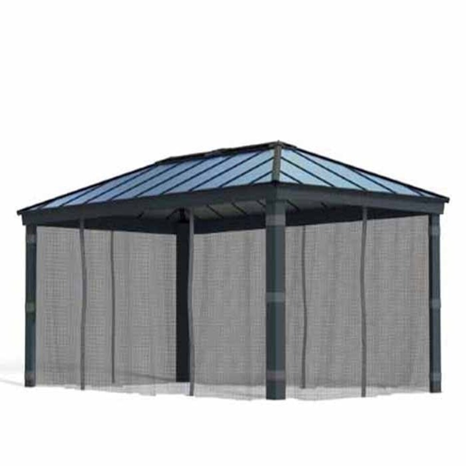 image 1 of Netting Set for Dallas 12 x 20 Gazebo - Polyester - L212 x W507 cm - Dark Grey