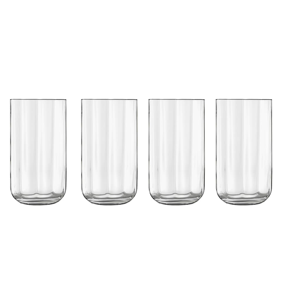 image 1 of Luigi Bormioli Jazz Hi-Ball Glasses, 450ml x 4 Clear