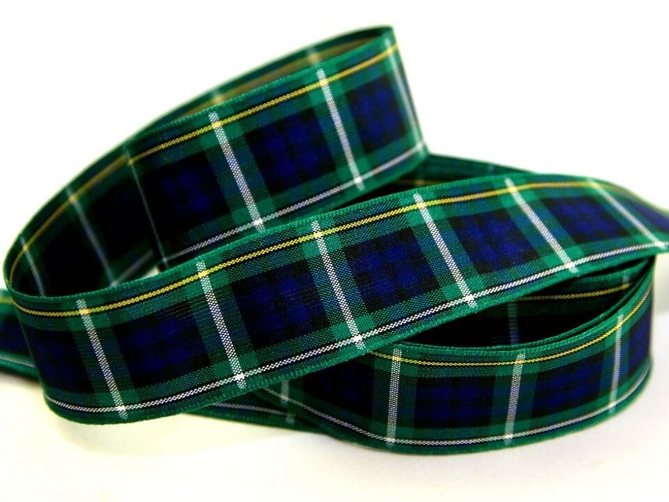 Berisfords 2 Campbell 7mm Woven Tartan Ribbon (Value Roll) for Dressmaking - per 25 metre roll