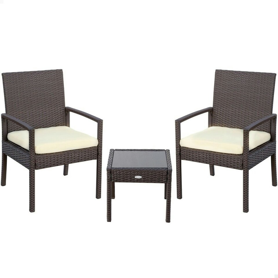 image 1 of Table Set with 2 Armchairs Aktive