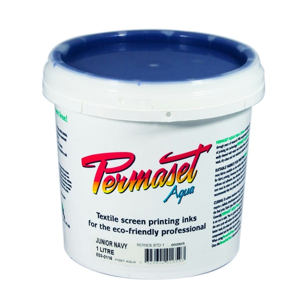 Permaset Aqua Standard Ink, Junior Navy, 300ml