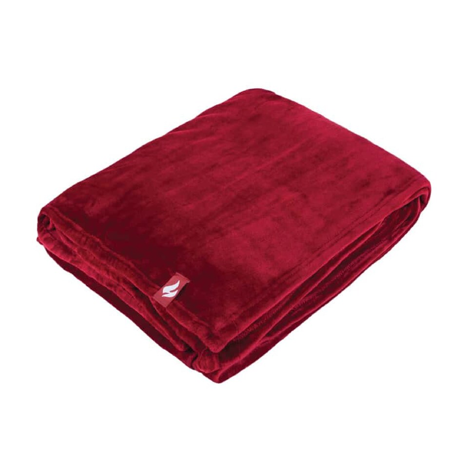 image 1 of Extra Soft Warm Large Luxury Thermal Fleece Throw Blanket - 180 x 200 cm | Red | Burgundy