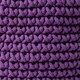image 3 of Homescapes Deep Purple Cotton Knitted Round Storage Basket - 37 x 21 cm Purple | M