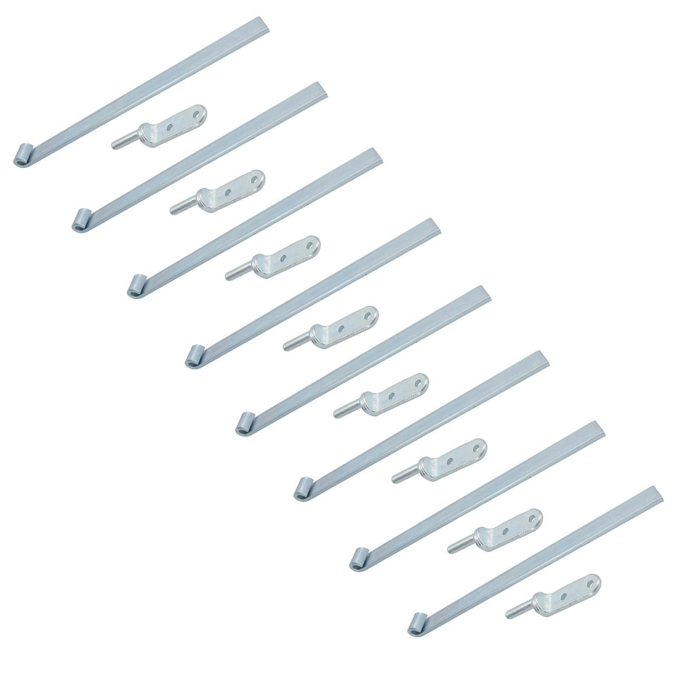 image 1 of HD Long Tailgate Straight Hinge 460mm x 40mm + 12.5mm Bolt on Gudgeon Pin 8pk Silver