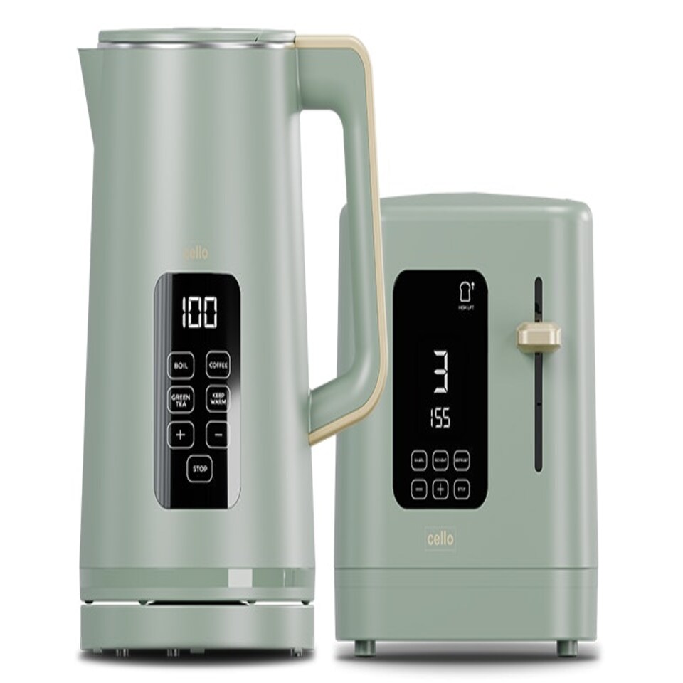 image 1 of Cello Breakfast Bundle - Digital Kettle and 2 Slice Toaster