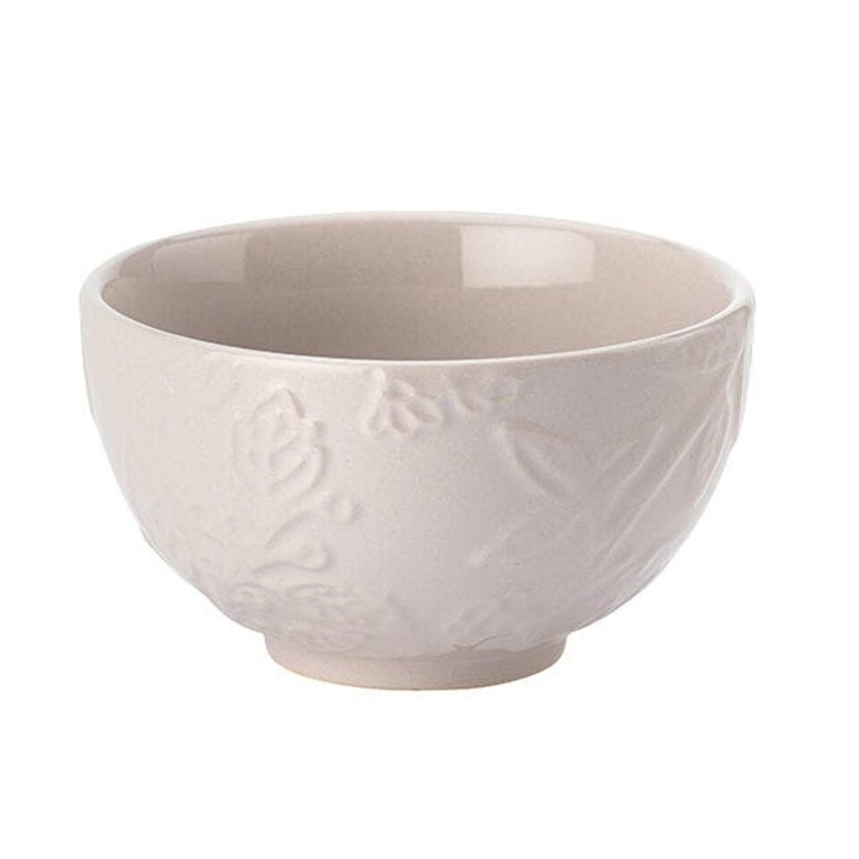 image 1 of English Tableware Company Fieldview Farm Embossed Mauve Sugar Bowl