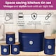 image 3 of Navy Scandinavian 5 Piece Kitchen Canister Set