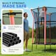 image 3 of HOMCOM 5.4FT Kids Trampoline w  Enclosure Indoor Outdoor for 3-10 Years | Red | Red