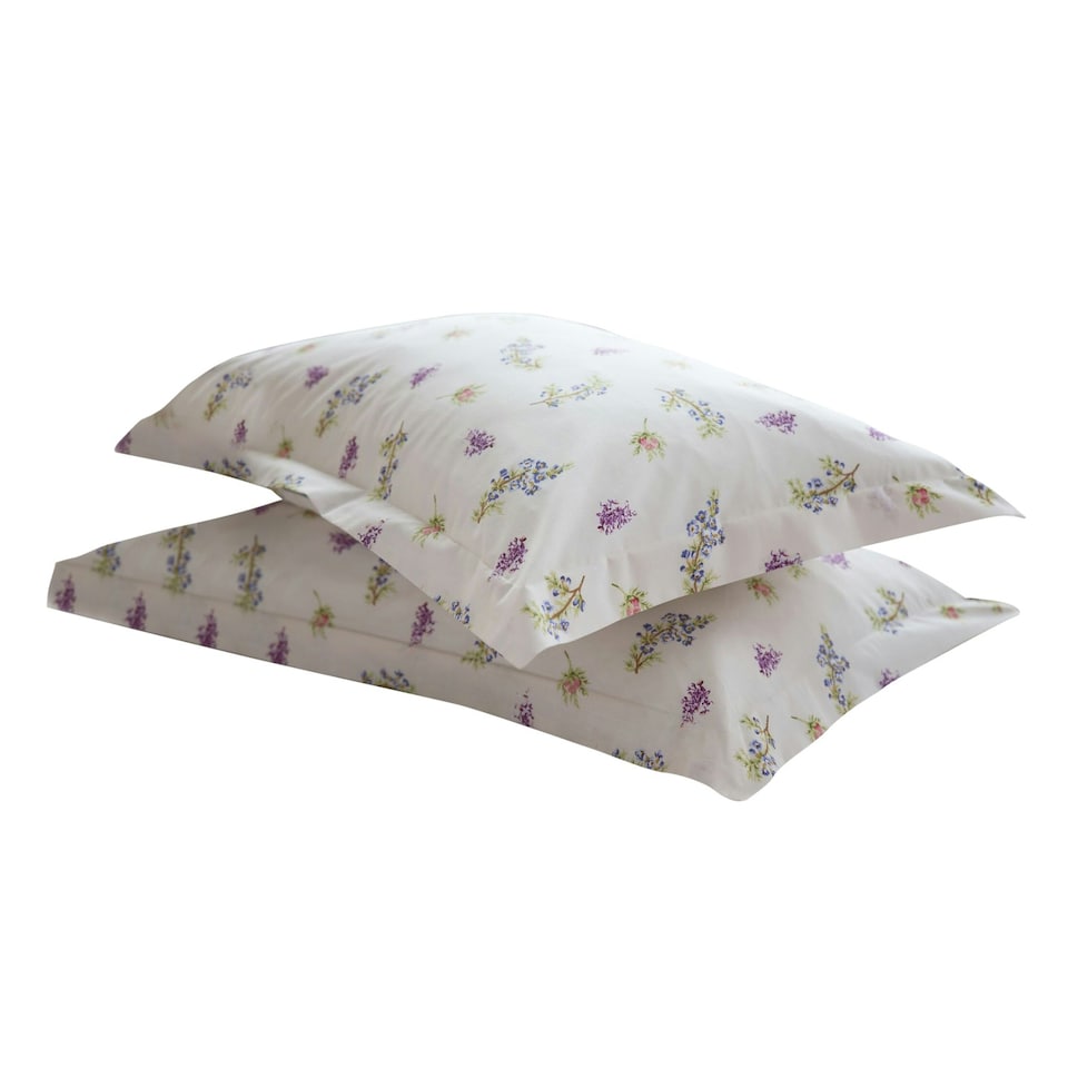 image 1 of Belledorm Delphine Oxford Pillowcase (1 Pair) - Multicoloured - 51cm X 76cm