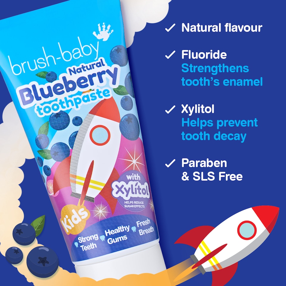 image 1 of Natural Blueberry Kids Toothpaste