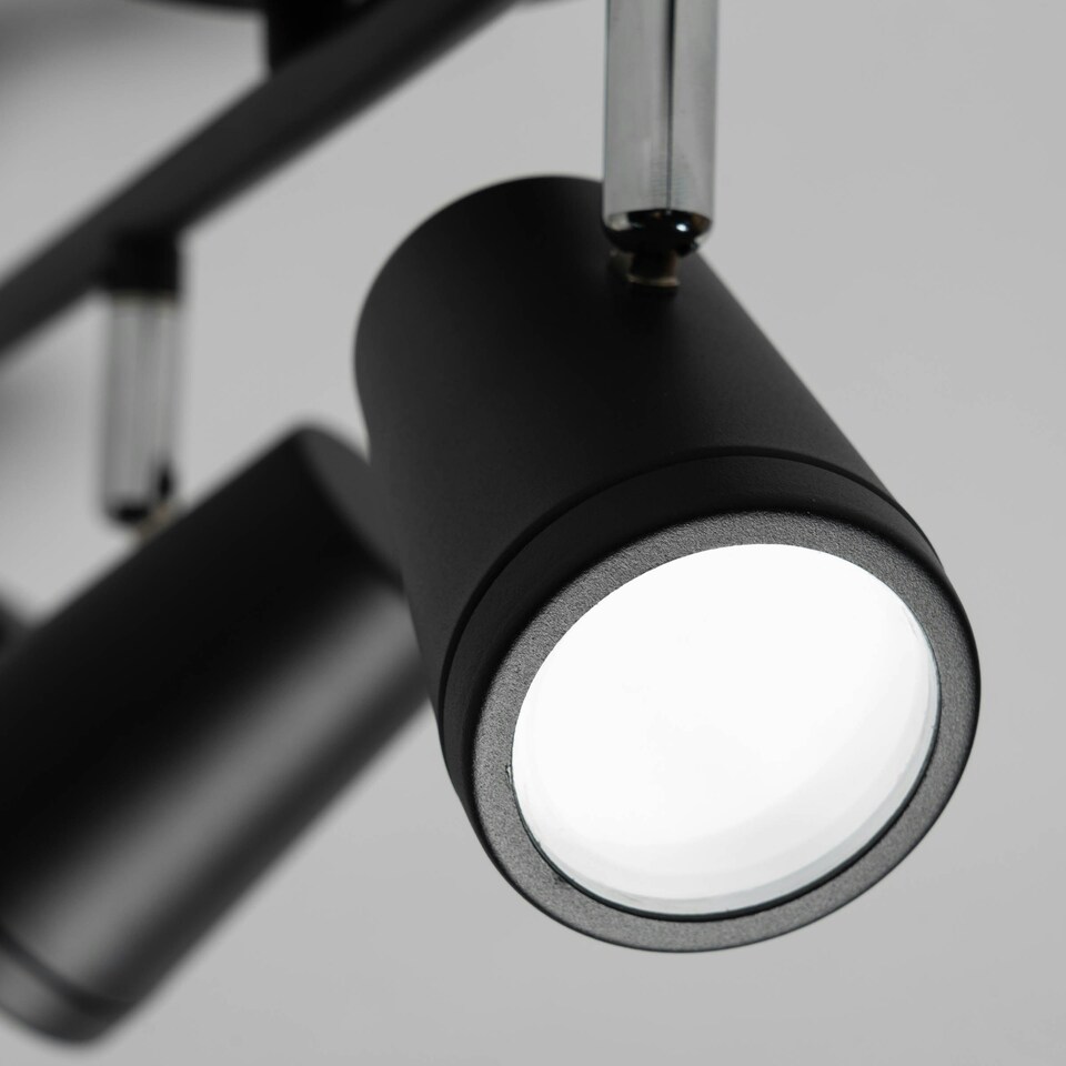 image 1 of BHS Frida Bathroom Ceiling Spotlight Bar | Black | Black | 1