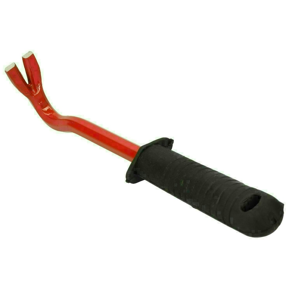image 1 of 10" Crow Wrecking Pry Bar Nail Jimmy Lever With Rubber Handle Remover