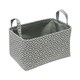 image 3 of JVL Argyle Set of 3 Rectangular Storage Baskets - Light Grey Grey