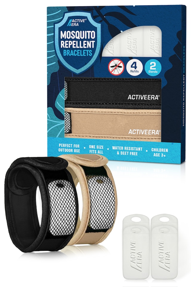 image 1 of Active Era Mosquito Repellent Band - 2 pack + 4 refill - Fabric band