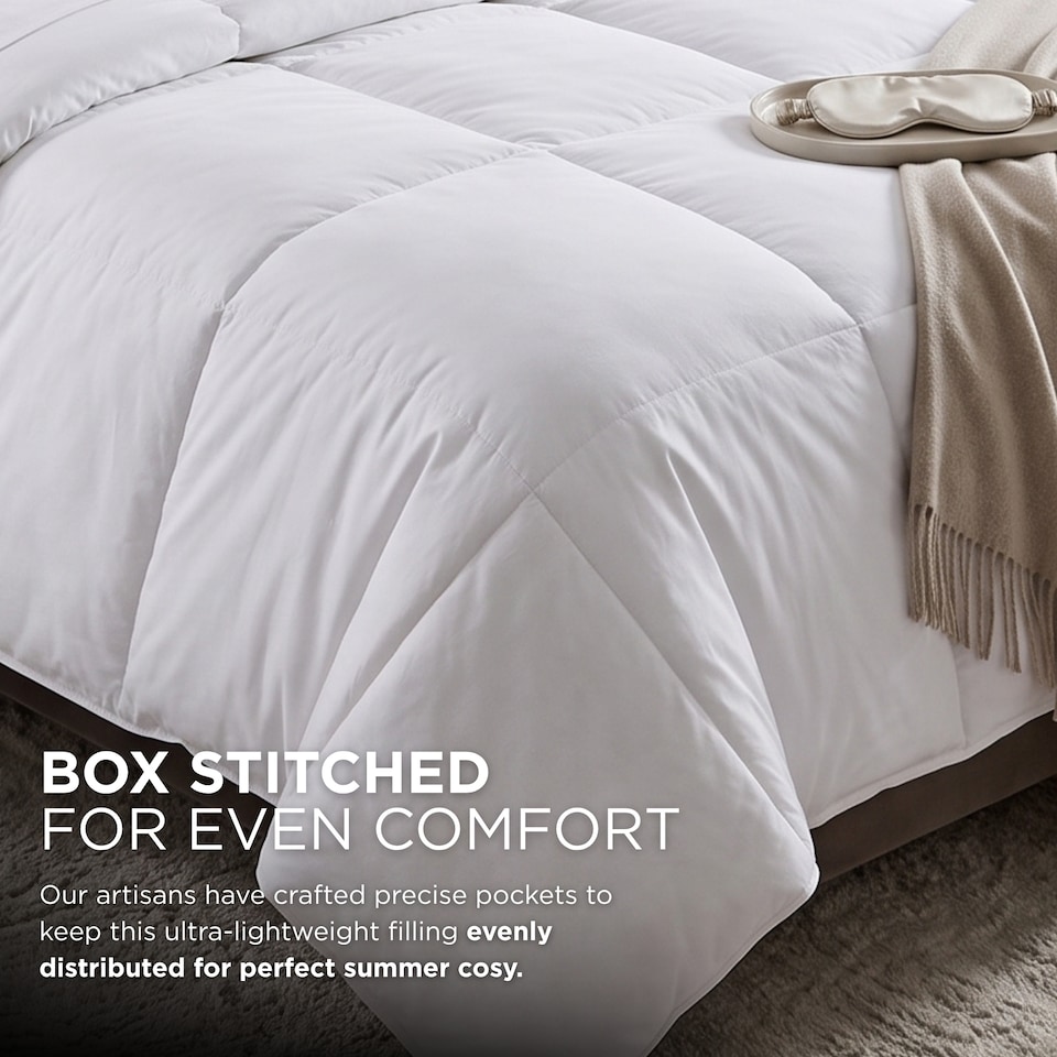 image 1 of Homescapes Luxury Like Down Super Microfibre All Seasons 13.5 Tog Duvet, Super King | White | Super King