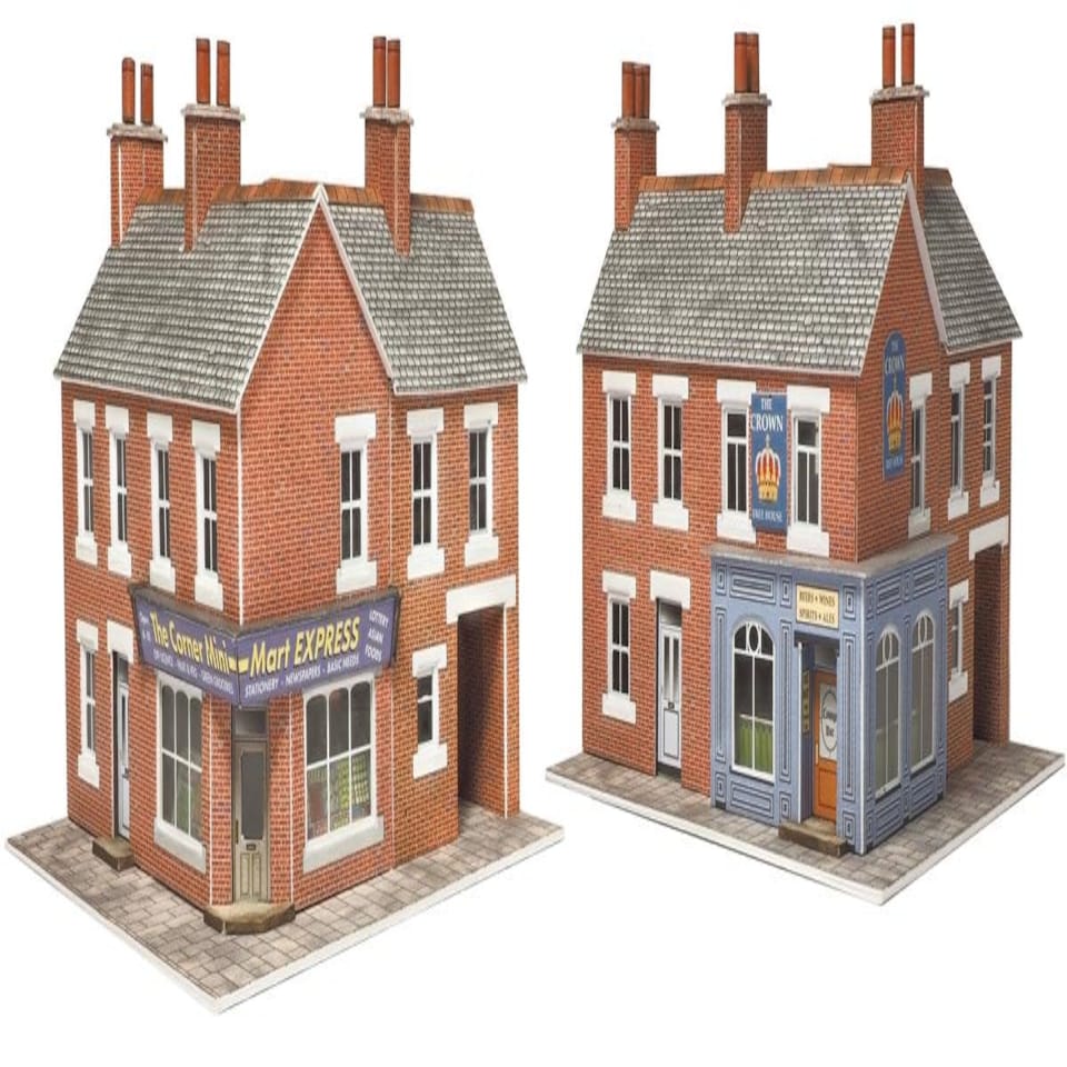 image 1 of Metcalfe Red Brick Corner Shop and Pub Card Kit