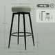 image 7 of HOMCOM Swivel Bar Stools Set of 2, PU Leather Barstools with Footrest Green
