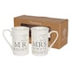 image 1 of Nicola Spring 2pc 60th Anniversary New Bone China Mug Set - 300ml