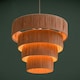 image 2 of ValueLights Easy Fit 4 Layer Natural Rattan Raffia Ceiling Pendant Light Shade + LED Bulb