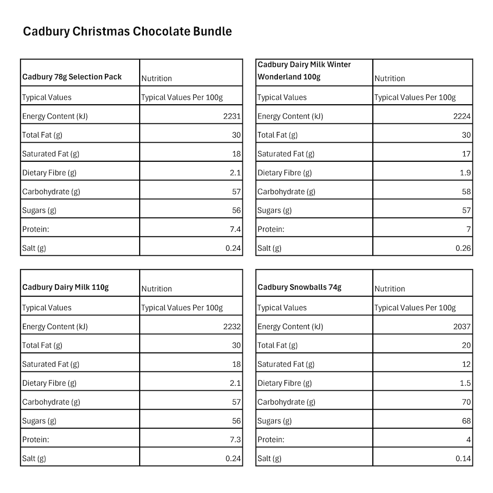 image 1 of Cadbury Christmas Chocolate Bundle