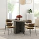 image 2 of HOMCOM Mobile Drop Leaf Dining Table Folding Desk w/ 2 wheels Storage Shelves