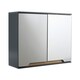 image 1 of Bathroom Cabinet Wall Mounted Mirrored Vanity Storage Organiser | Grey