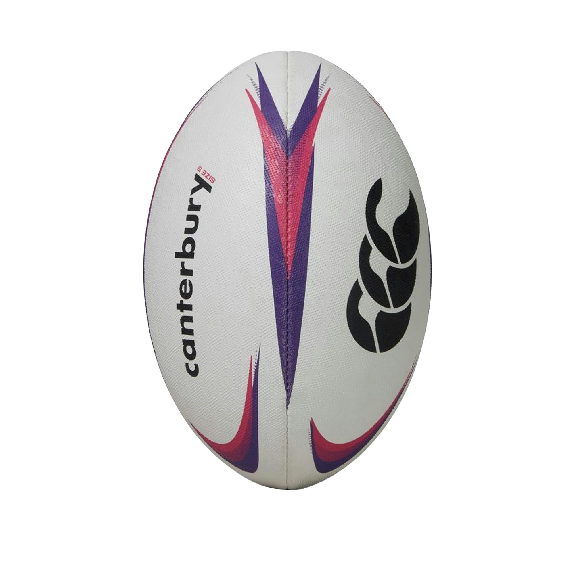 Canterbury Mentre Rugby Ball - White/Violet - 4