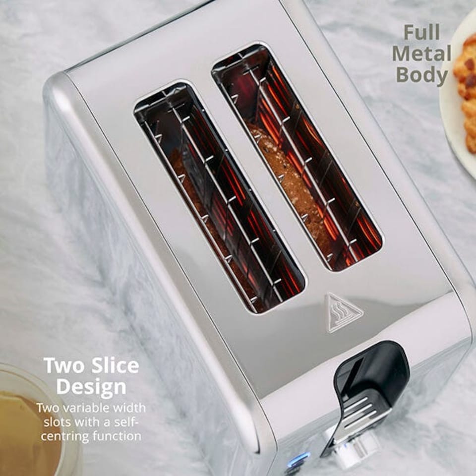 image 1 of Swan Solace Stainless Steel 2 Slice Toaster