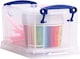 image 2 of Really Useful Plastic Storage Box 0.7 Litre CLEAR Pack of 4