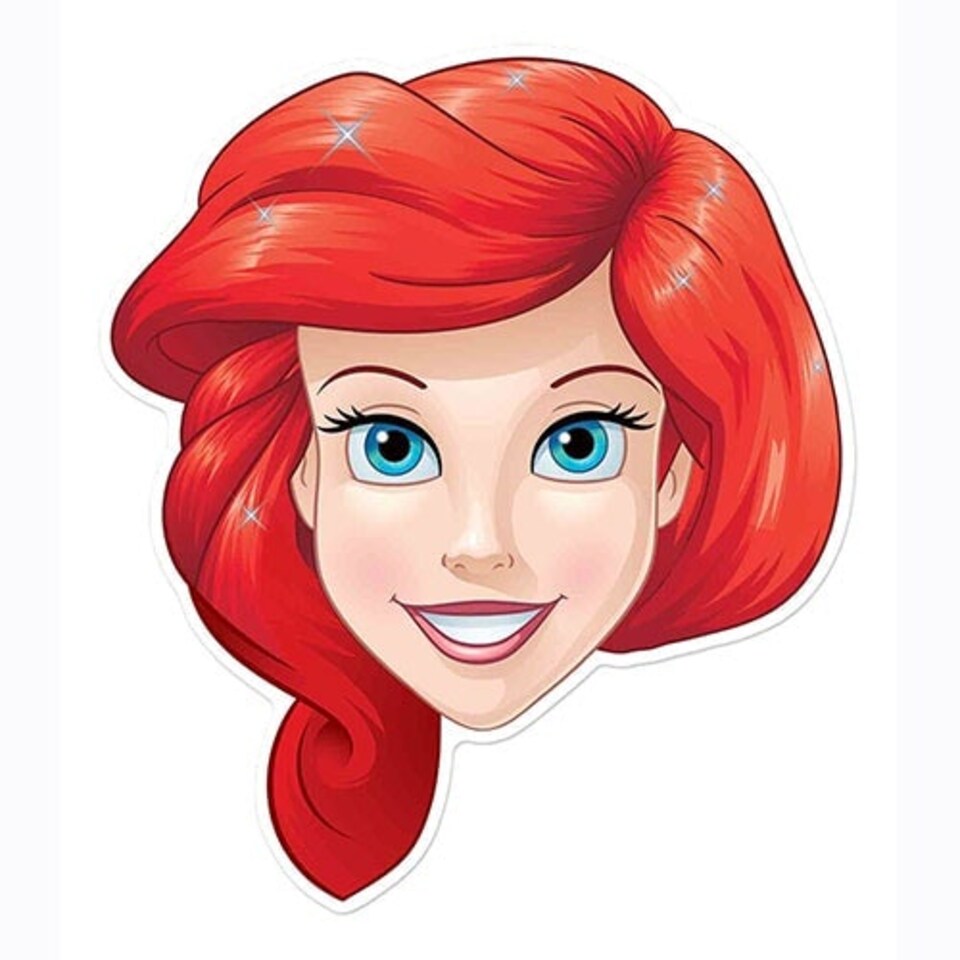 Ariel The Little Mermaid Disney Princess Cardboard Face Mask for Children
