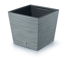 FURU Square Low Planter with Insert - 29x29.5x29.5 cm | Grey | 1