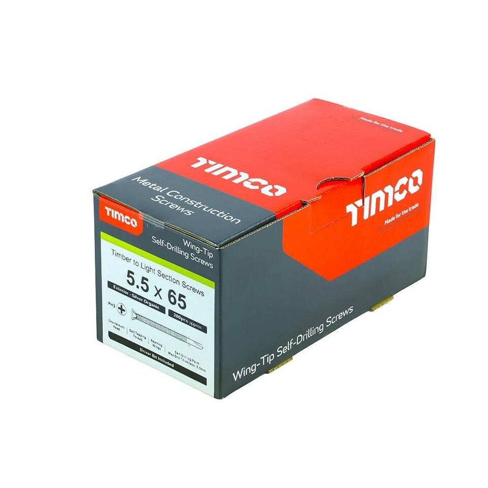 Timcob Timco - Metal Construction Timber to Light Section Screws - Countersunk ...