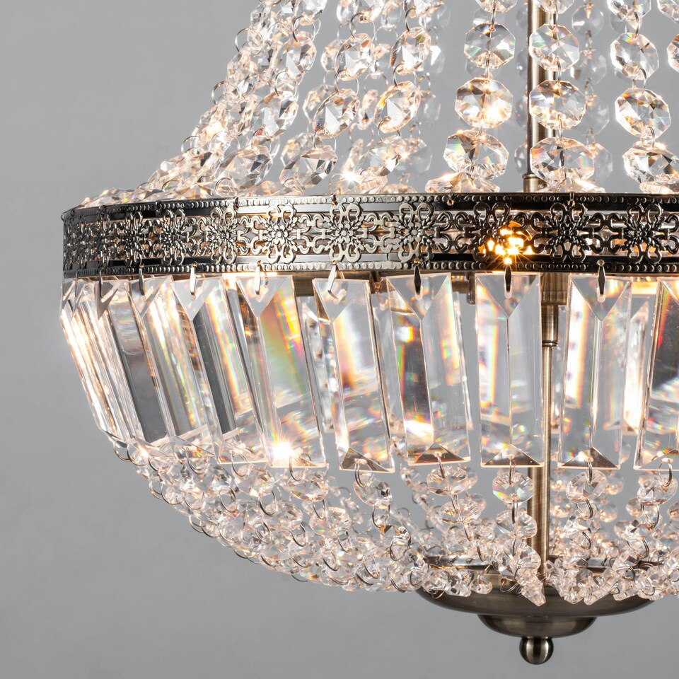image 1 of BHS Esmeralda 4 Light Pendant, Brass
