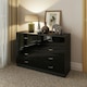 image 3 of FWStyle Chilton 8 Drawer Chest Of Drawers - Black Gloss Front