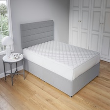 16INCH Deep Quilted Mattress Protector Microfibre Soft Touch Fitted Sheet White | Single