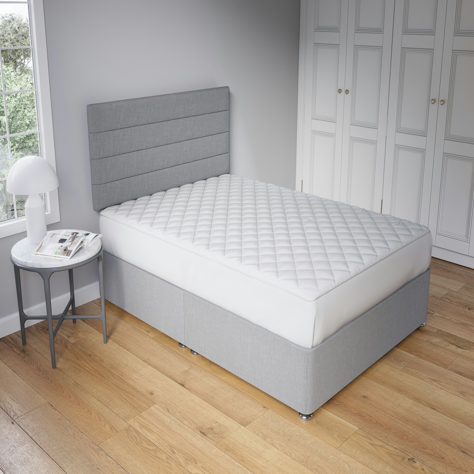 16INCH Deep Quilted Mattress Protector Microfibre Soft Touch Fitted Sheet White | Single