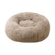 image 2 of Soft Calming Donut Bed - Premium Quality For Dogs & Cats - Khaki / 100cm Cream | L