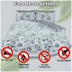 image 3 of VELVETIO Bellerose Floral Printed Duvet Cover Set Rebersible Polycotton Beddings Grey | Super King