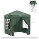 image 5 of Outsunny 2mx2m Pop Up Gazebo Party Tent Canopy Marquee with Storage Bag Green