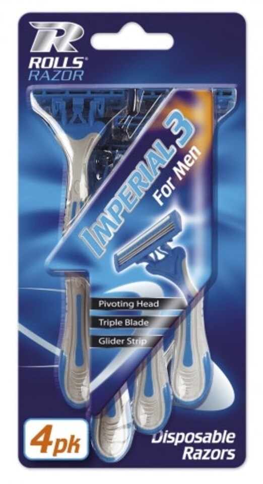 image 1 of Imperial 3 For Men Disposable Razors (4 Pack)