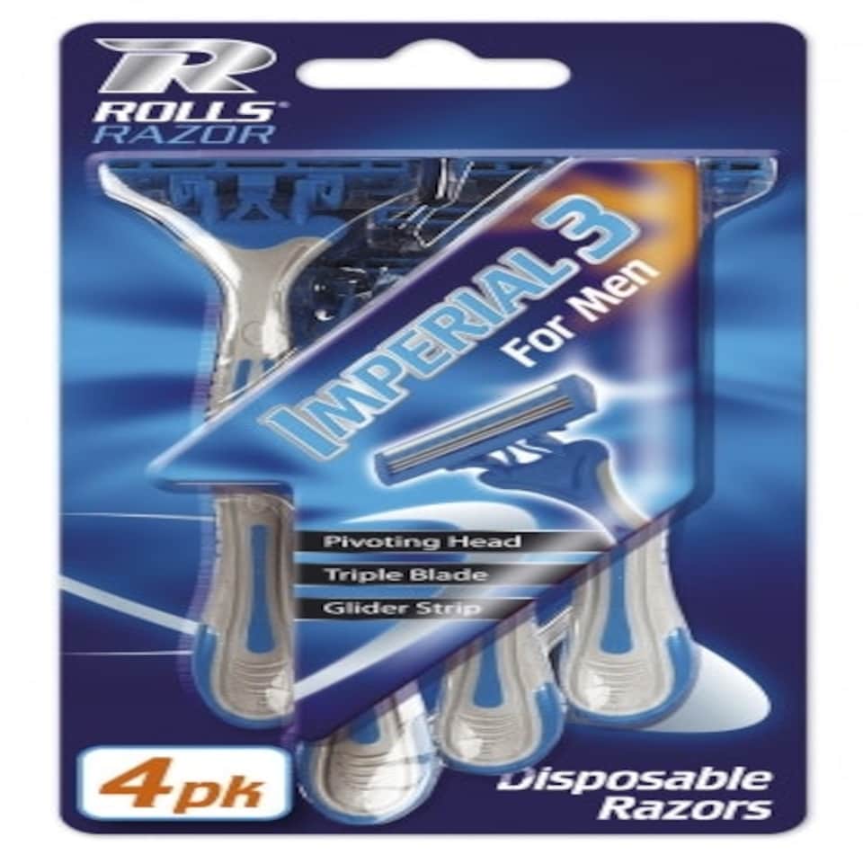 image 1 of Imperial 3 For Men Disposable Razors (4 Pack)