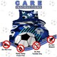 image 5 of VELVETIO Kids Football Fun Duvet Cover Set Printed Beddings Blue | Single