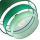 image 5 of Contemporary Round Triple Tier Forest Green Cotton Fabric Pendant Light Shade | Green