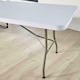 image 3 of Folding Table Trestle Camping Party Picnic BBQ Stall Garden Indoor Outdoor | White