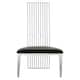 image 1 of Interiors by Premier Silver Finish Dining Chair, Backrest Velvet Office Chair, High Back Dining Chair with Silver Frame