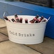 image 5 of Harbour Housewares Vintage Metal Large Drinks Bucket - Cream
