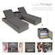 image 3 of Sun Lounger Set - 2 loungers, 1 side table, aluminium frame, adjustable backrest, rain cover | Grey | grey | 1